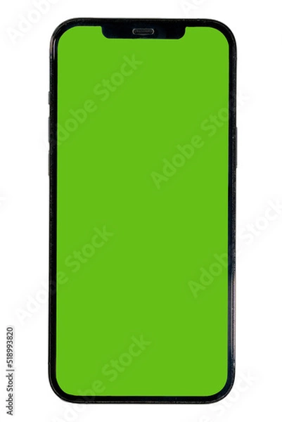 Obraz Mobile green screen on white background
