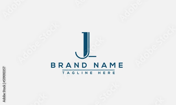 Fototapeta Logo design letter JL. Elegant modern. Vector template.