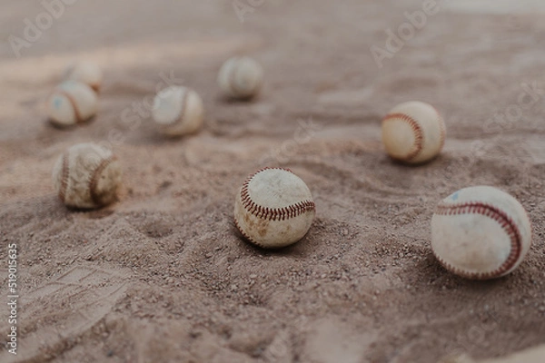 Obraz Baseballs in Dirt
