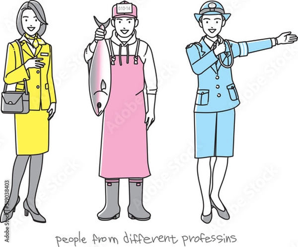 Obraz 様々な職業の人々　セット