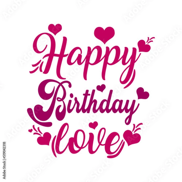 Fototapeta Letter Happy Birthday Love Designs Vectors