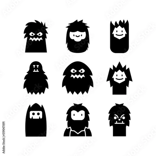 Fototapeta yeti icon or logo isolated sign symbol vector illustration - high quality black style vector icons
