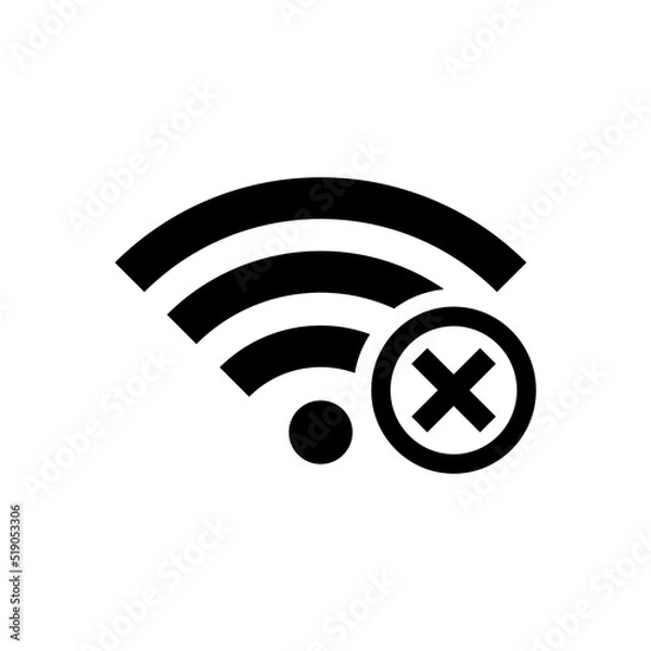 Fototapeta Wifi Signal Icon Vector Symbol Design Illustration EPS 10