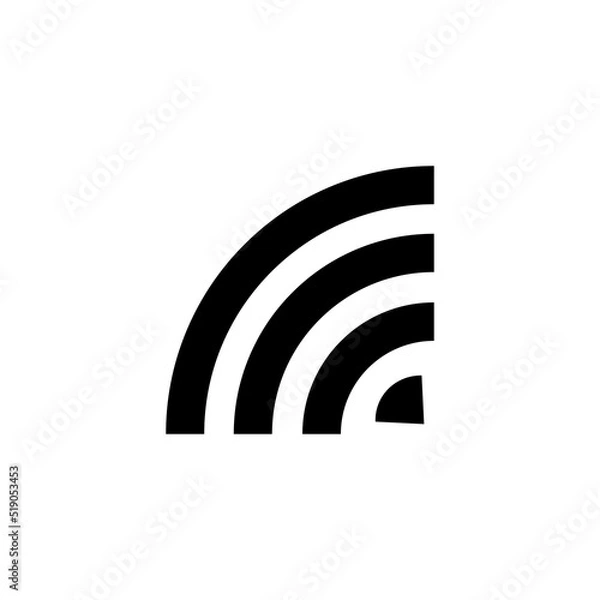 Fototapeta Wifi Signal Icon Vector Symbol Design Illustration EPS 10