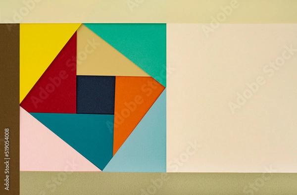 Fototapeta 한국적인 오색  종이 연출