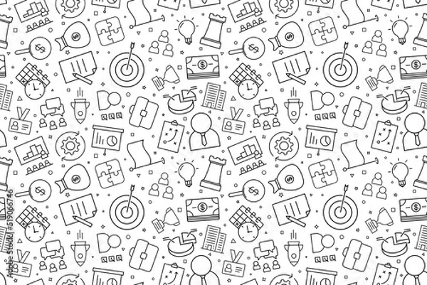 Fototapeta Vector business pattern. Business seamless background	
