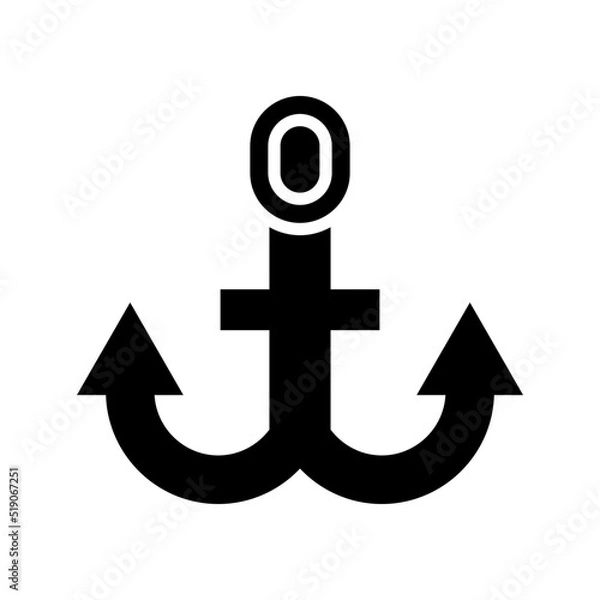 Fototapeta anchor icon or logo isolated sign symbol vector illustration - high quality black style vector icons
