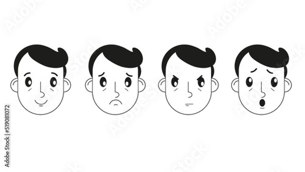 Obraz Black and white faces