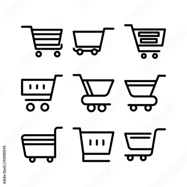 Fototapeta cart icon or logo isolated sign symbol vector illustration - high quality black style vector icons
