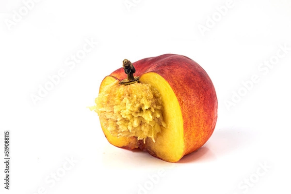 Obraz Donut Peaches isolated in white background 