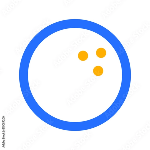 Fototapeta Bowling Icon with Outline Color