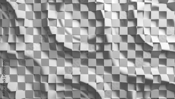Fototapeta White 3d background vector abstract pattern texture
