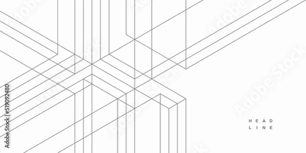 Obraz Abstract geometric technological background. Vector creative design.