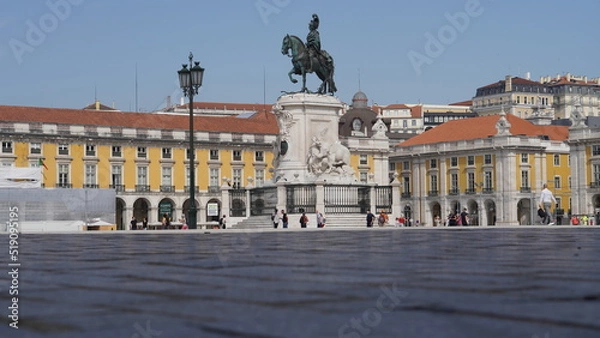 Fototapeta Lisbon, Portugal, The commerce square and the tagus river