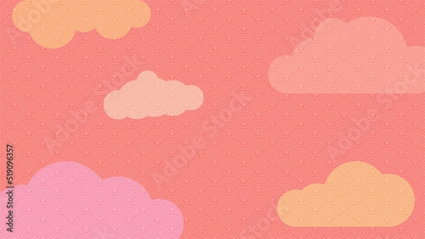 Obraz Japanese wave pattern background

