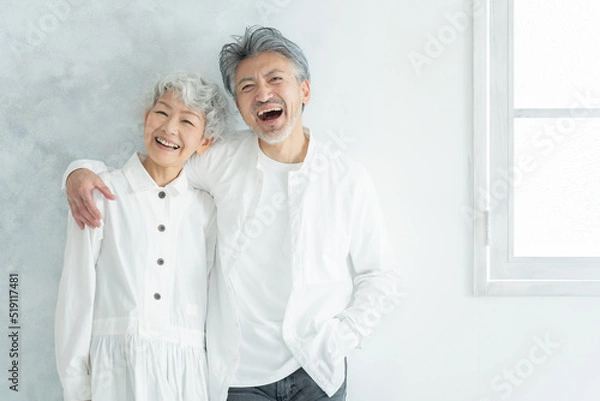 Obraz グレイヘアのシニア夫婦