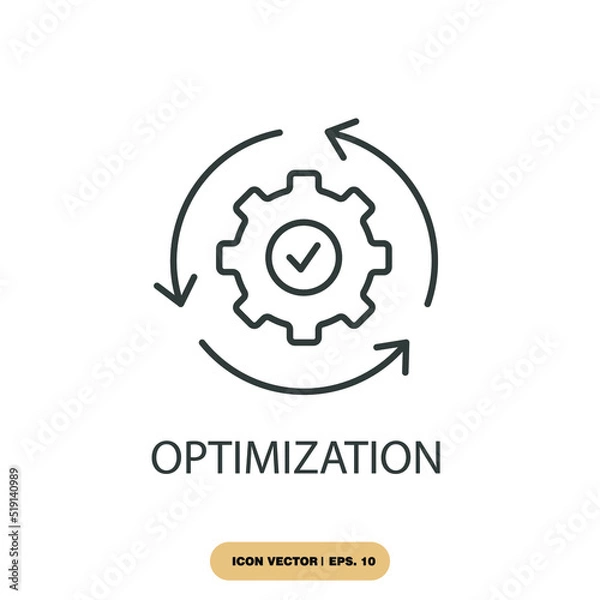 Fototapeta optimization icons  symbol vector elements for infographic web