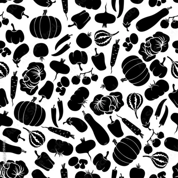 Obraz Vegetables seamless pattern
