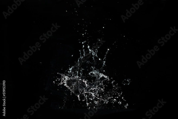 Obraz water splash black background backdrop fresh