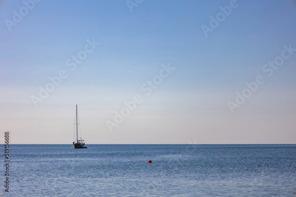 Fototapeta sailboat on the sea