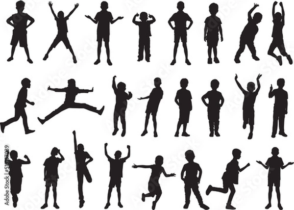 Obraz boy silhouettes