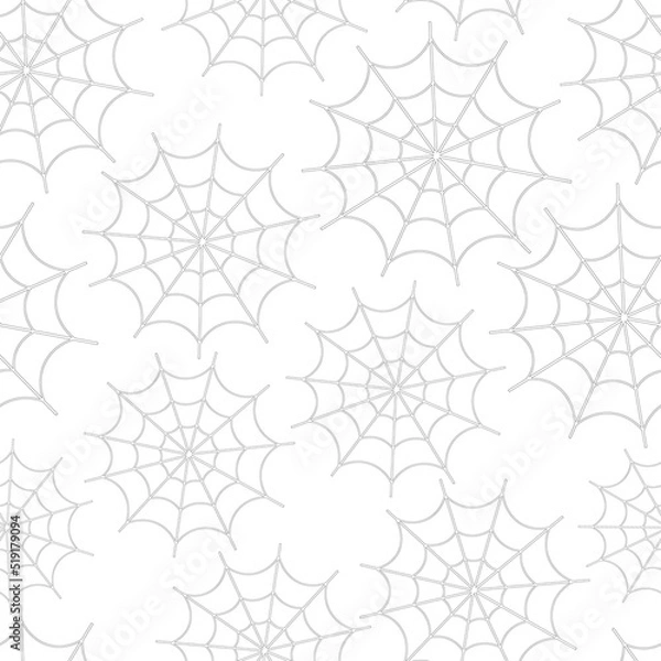 Obraz Seamless pattern Halloween with web spider vector illustration