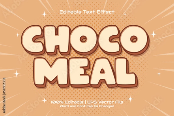 Obraz Choco Meal editable text effect Cartoon style