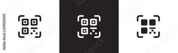 Obraz Simple digital scanning qr code label, vector illustration.