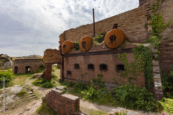 Obraz Porth Wen Brickworks ruins, in Wales