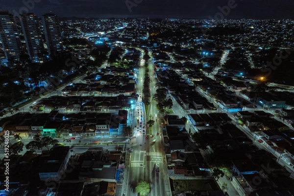 Obraz Aerea cidade dutra noturna