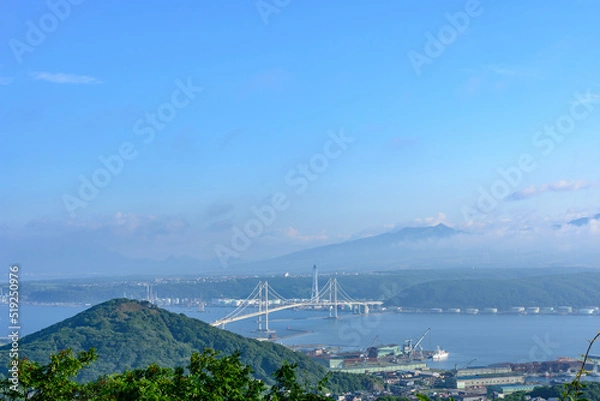 Fototapeta 北海道　室蘭 測量山からの展望
