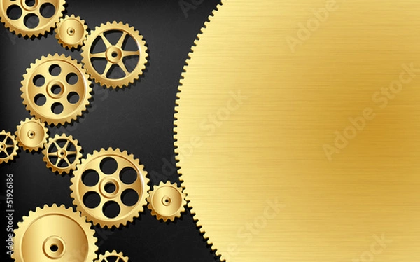 Obraz golden gears