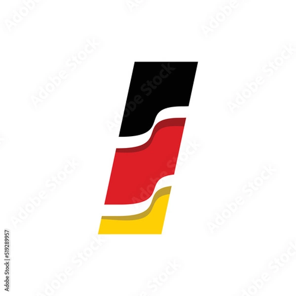 Obraz German Alphabet Flag I