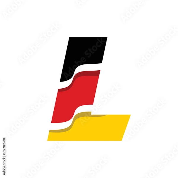 Obraz German Alphabet Flag L