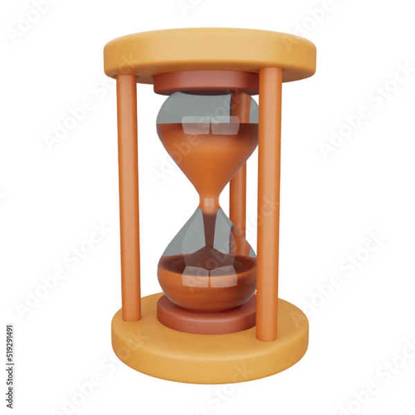 Fototapeta Hourglass 3d rendering isometric icon.