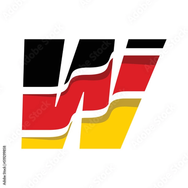 Obraz German Alphabet Flag W