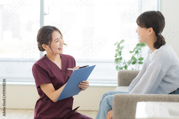 Obraz 看護師と女の子