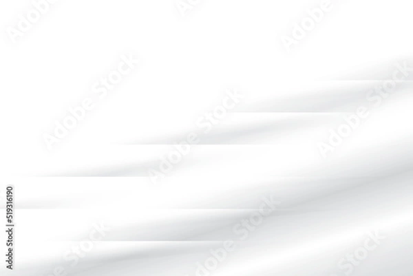 Fototapeta Abstract white and gray color, modern design background with geometric shape. Vector illustration.	