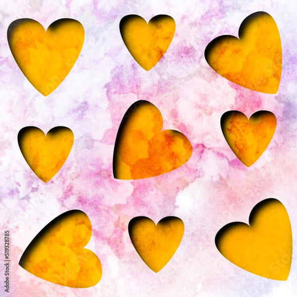 Fototapeta seamless pattern with hearts