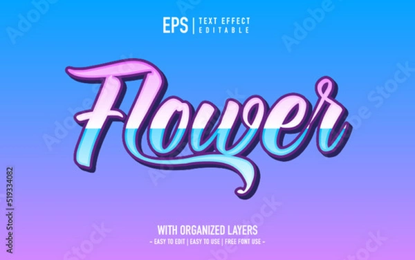 Obraz flower text effect