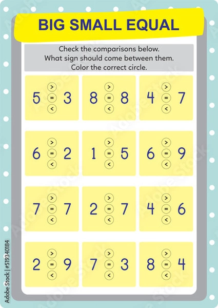 Obraz Big-Small- Equal Activity For Children