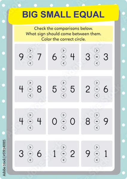 Obraz Big-Small- Equal Activity For Children