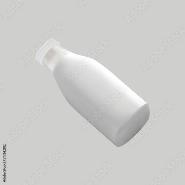 Obraz milc bottle vector 3d icon isolated on white background.