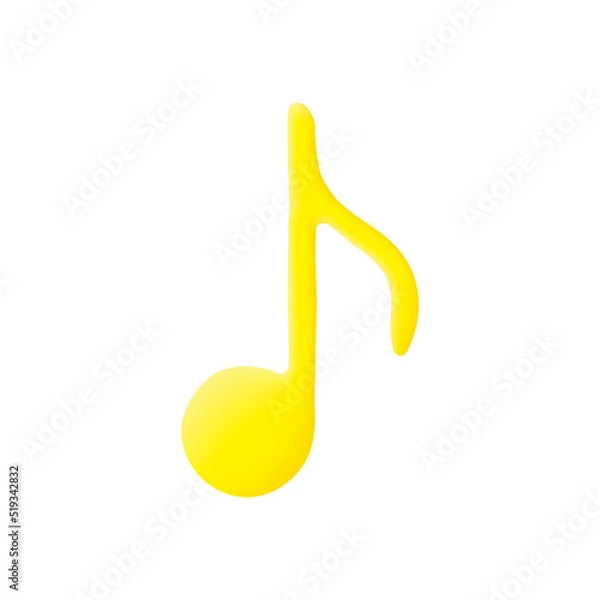 Obraz music 3d  icon vector illustration