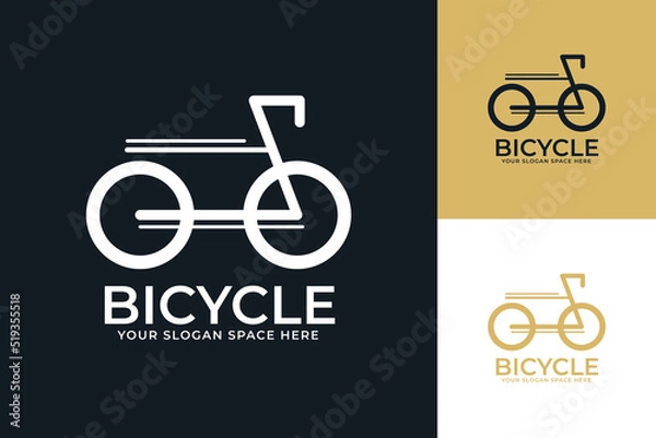 Obraz minimalist bicycle vector logo design template 