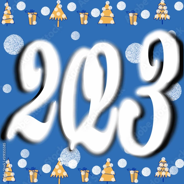 Fototapeta 2023,new year,congratulations on the year 2023,christmas tree,gift,snowflakes,snowman,deer,heart,star,man,christmas, pattern, water, vector, design, snow, illustration, snowflake, winter, drop, vector