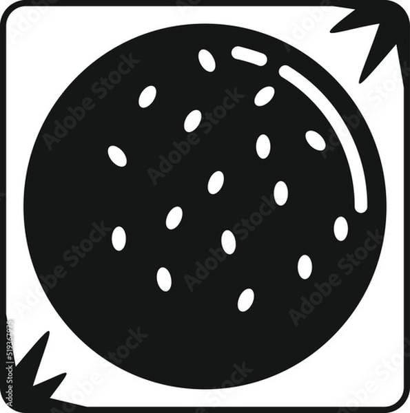 Fototapeta Airline food hamburger icon simple vector. Flight meal