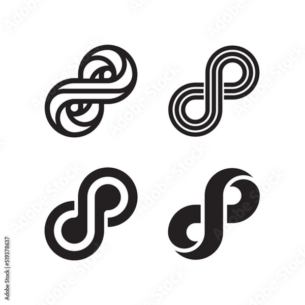 Fototapeta Set of infinity symbols