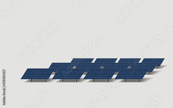 Obraz Vector image of solar panels. Solar power station.