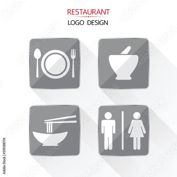 Obraz Restaurant thai food icon design vector